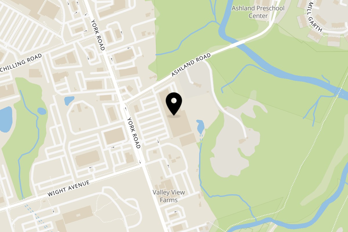 Map showing the location of Indian Ocean Restaurant on 11121 York Rd in Cockeysville